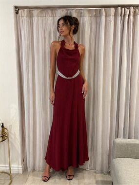 chicas prom dress Long Formal Dress c343 by Chicas Lipstick/Silver / XSmall